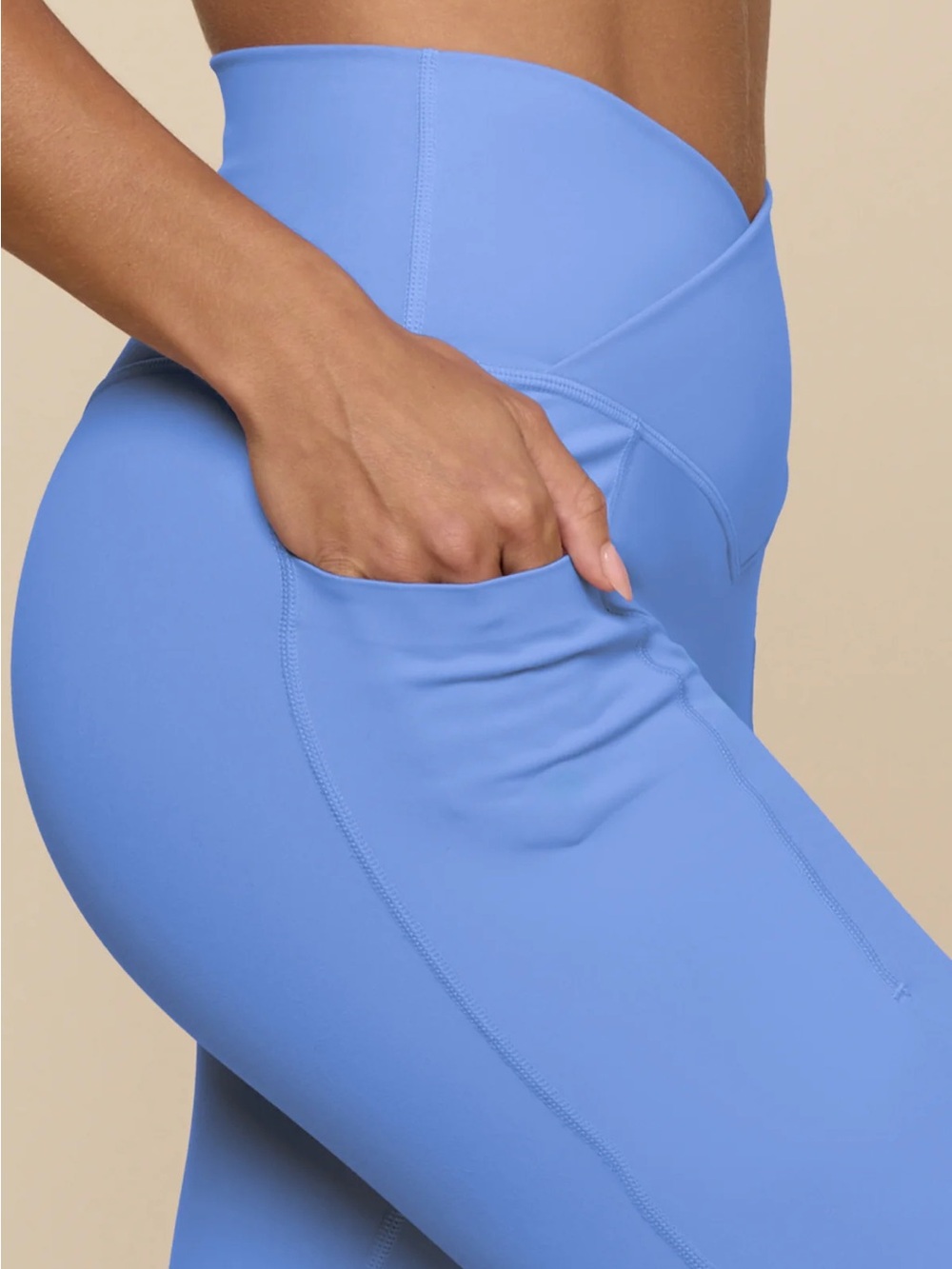 Crisscross Hourglass® Flared Legging with Pockets - Nordic Blue Small - Picture 2 of 7